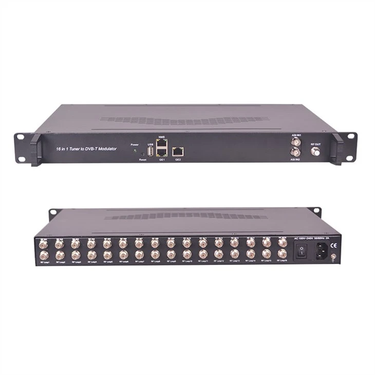 16 Hauv 1 Tuner Rau Dvb-t Modulator
